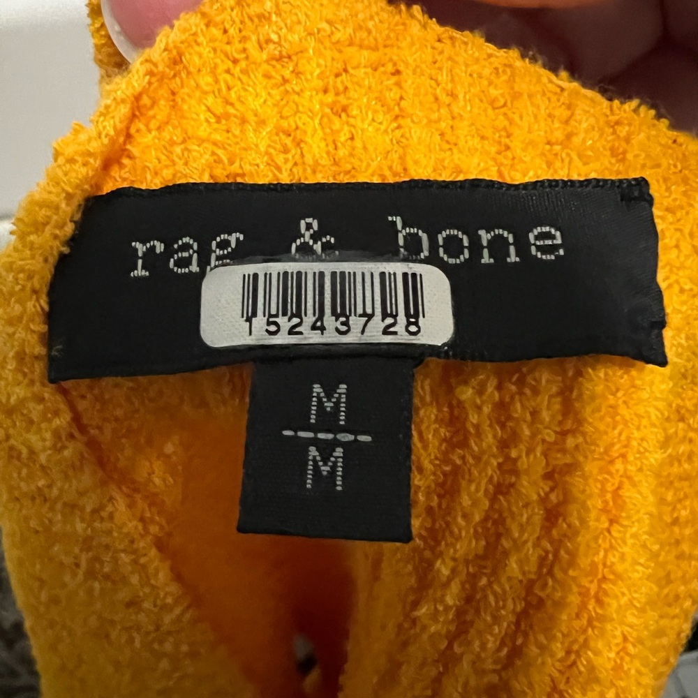 Rag & Bone Soleil Rib Bra Top in Deep Yellow Medium - Picture 4 of 6